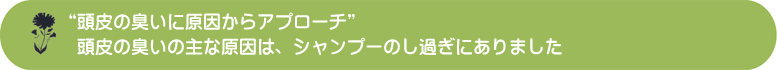 頭皮の臭いに原因からアプローチ