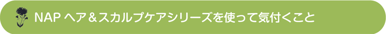 NAPヘア＆スカルプケアシリーズを使って気付くこと